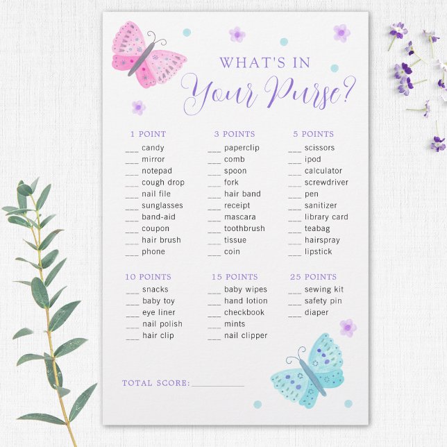 Jeu de Baby shower à base de papillons Whimsical (Créateur téléchargé)