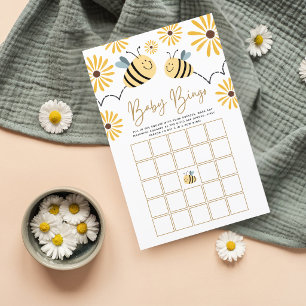 Jeu de baby shower Baby Bingo Bee Tournesol