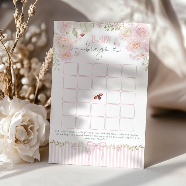 Jeu de Baby Shower Bébé Bingo Love Bug (Créateur téléchargé)