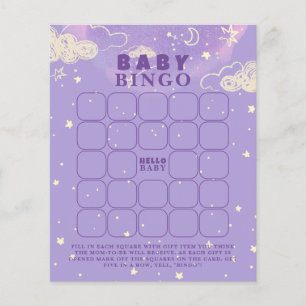 Jeu de Baby Shower Bébé Bingo Purple Dream Baby