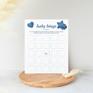 Jeu de Baby shower Blue Jean   Bingo bébé
