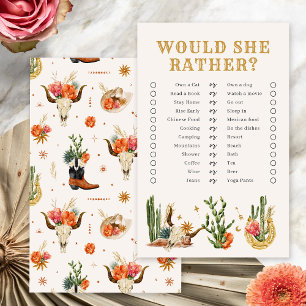 Jeu de Baby Shower Bohème Occidental pour une Mari