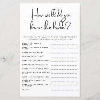 Jeu de Baby Shower : Connaissez-vous bien la marié