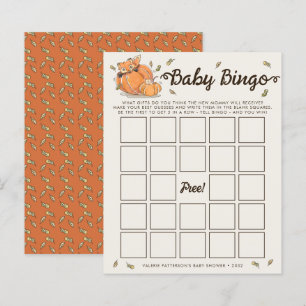 Jeu de Baby Shower d'automne pour Bébé Bingo