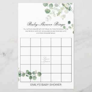 Jeu de Baby shower de Bingo de bébé modifiable IMP