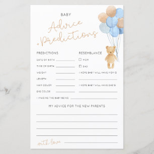 Jeu de Baby shower de conseils et de prévisions