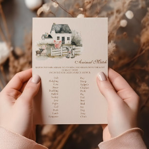 Jeu de Baby shower de correspondance avec les anim