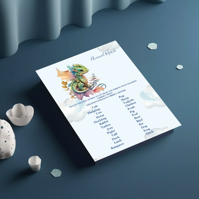 Jeu de Baby shower de correspondance avec les anim (Créateur téléchargé)