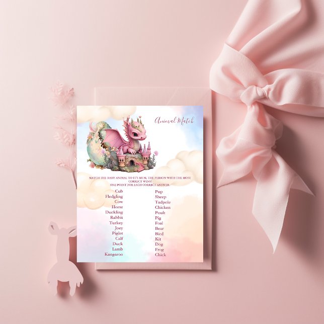 Jeu de Baby shower de correspondance avec les anim (Créateur téléchargé)