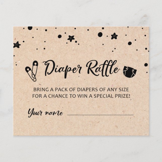 Jeu de Baby shower de fête de  de la couche CARD (Devant)