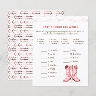 Jeu de Baby shower de fille - Baby Around World