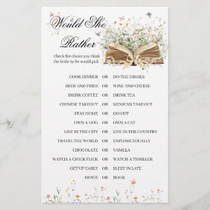 Jeu de Baby Shower de Fleur Sauvage Nouveau Chapit