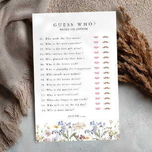 Jeu de Baby Shower de Jardin de Fleurs Sauvages Pr