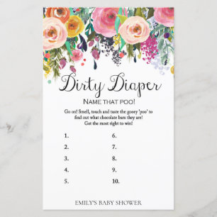 Jeu de Baby shower de jardin fleuri IMPRIMÉ