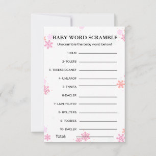 Jeu de baby shower de jeu de mots pour bébé d'hive