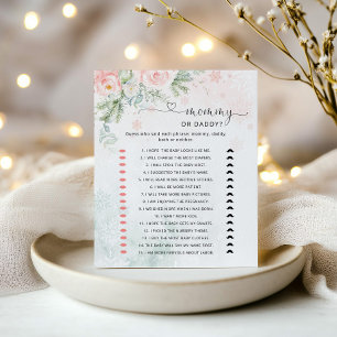 Jeu de baby shower de maman ou papa rose d'hiver