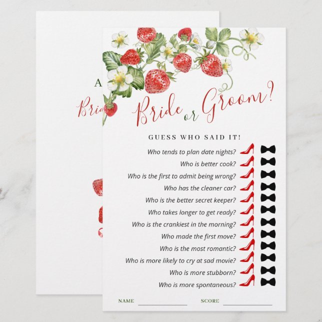 Jeu de Baby Shower de mariage à l'aquarelle tendan (Devant / Derrière)
