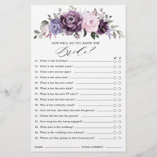 Jeu de Baby Shower de Mariage Fleurs de Poussiéreu
