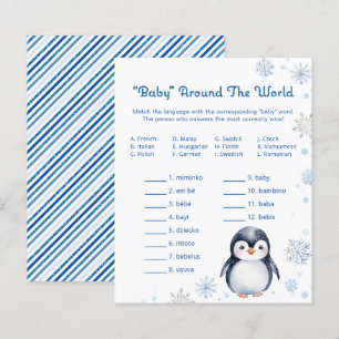 Jeu de Baby shower de pingouin - Baby Around World