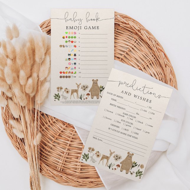 Jeu de Baby shower de prédictions Emoji double fac (Créateur téléchargé)