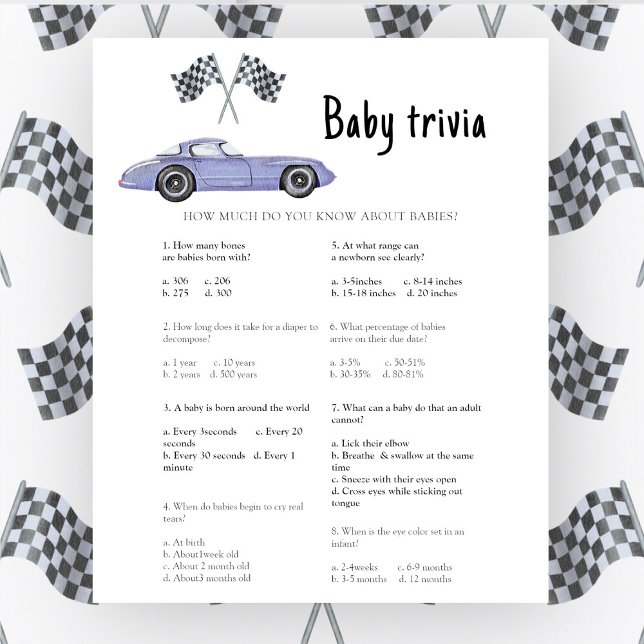Jeu de baby shower de quiz bébé sur le thème des v (Créateur téléchargé)