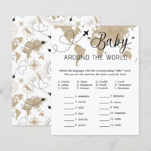 Jeu de Baby shower de voyage - Baby Around World