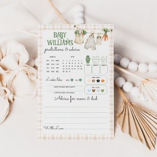 Jeu de Baby shower des fermiers cultivés localemen