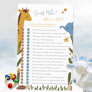 Jeu de baby shower 'Devinez qui est maman ou papa