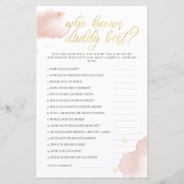 Jeu de Baby shower d'hiver qui connaît le meilleur (Devant)