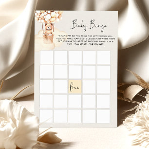 Jeu de Baby shower d'ours BINGO