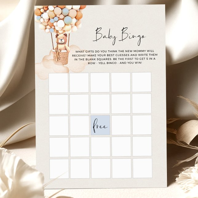 Jeu de Baby shower d'ours - BINGO (Créateur téléchargé)