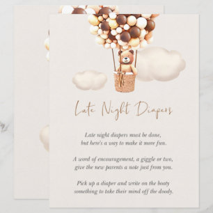Jeu de Baby shower d'ours - Diapositives nocturnes