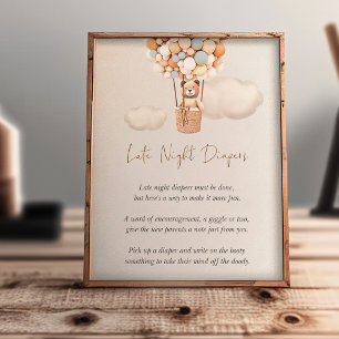 Jeu de Baby shower d'ours - Diapositives nocturnes