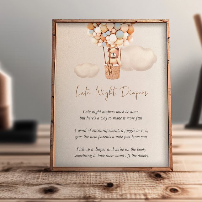 Jeu de Baby shower d'ours - Diapositives nocturnes (Créateur téléchargé)