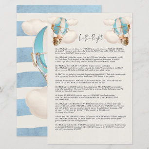 Jeu de Baby shower d'ours - gauche et droite