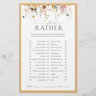 Jeu de Baby Shower Élégante Fleur Jaune Sauvage po