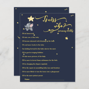 Jeu de Baby shower Eléphant et Balloon mignon