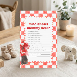Jeu de Baby Shower « Elle est prête à éclater » Qu