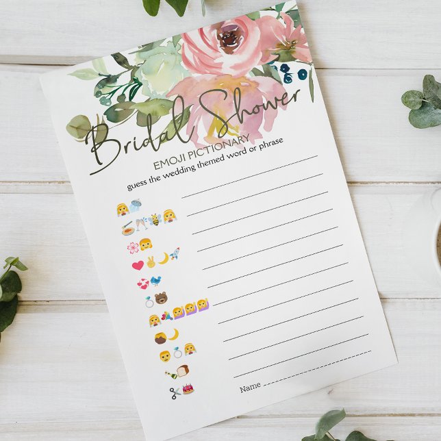 Jeu de Baby Shower Emoji Pictionary Œufs Blush (Créateur téléchargé)