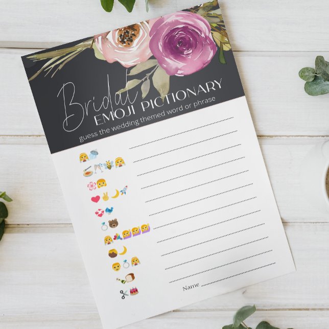 Jeu de Baby Shower Emoji Pictionary Rose Poussiére (Créateur téléchargé)