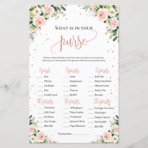 Jeu de baby shower en or rose pâle