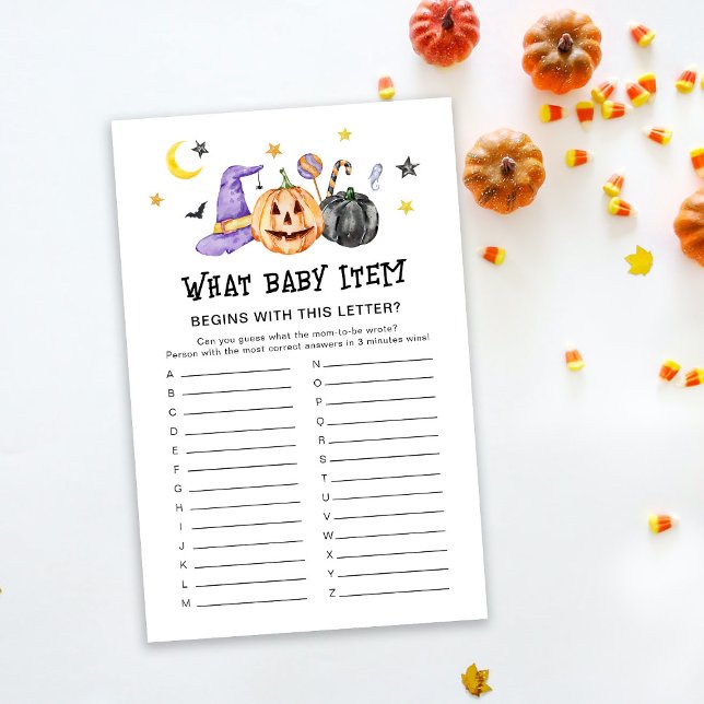 Jeu de Baby Shower Halloween (Créateur téléchargé)