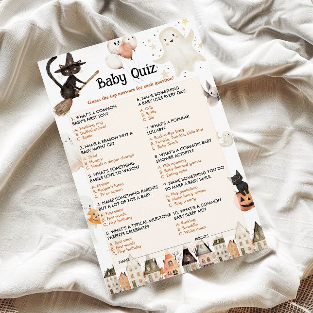 Jeu de Baby shower Halloween Baby Quiz (Créateur téléchargé)