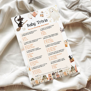 Jeu de Baby shower Halloween Baby Trivia