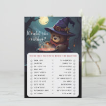 Jeu de Baby Shower Halloween : Préfèrerait-Elle ?