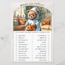 Jeu de Baby Shower Halloween : Préfèrerait-Elle ?