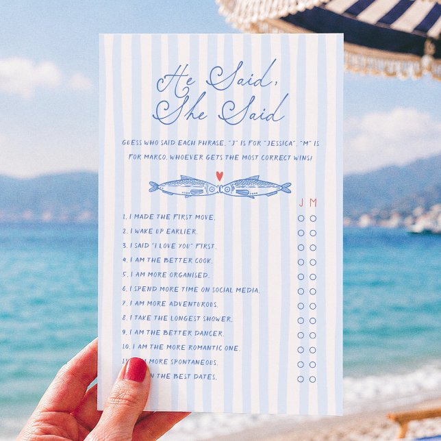 Jeu de Baby Shower 'Il a dit, Elle a dit' Two Less (Créateur téléchargé)