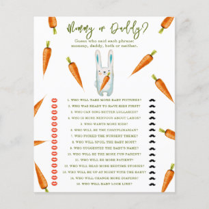 Jeu de baby shower Lapin - maman ou papa