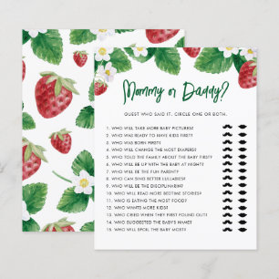Jeu de Baby Shower Maman ou Papa Fraise