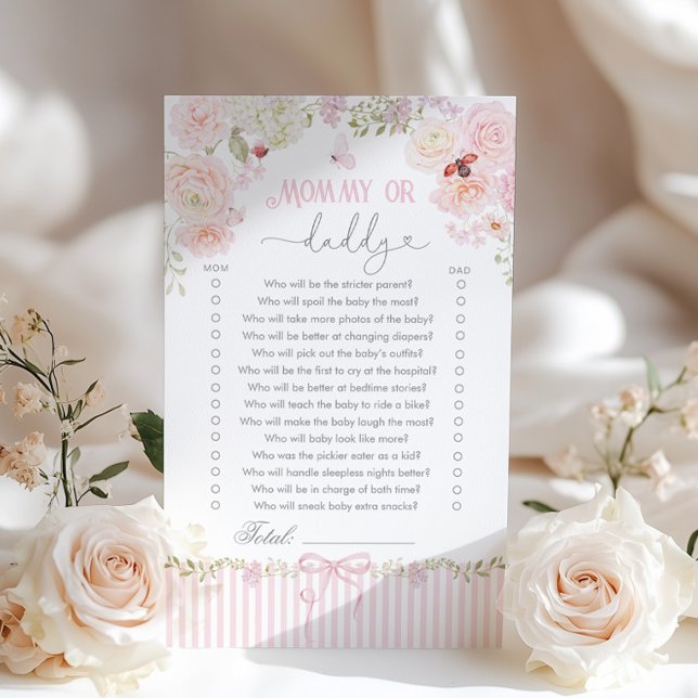 Jeu de Baby Shower Maman ou Papa Love Bug (Créateur téléchargé)